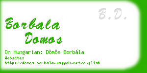 borbala domos business card