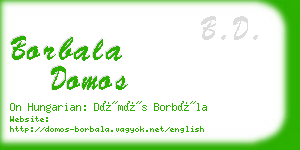borbala domos business card